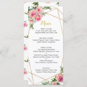 ピンクプオーニー誕生日 メニュー (正面/裏面)