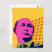 ピンクプチンアポップ・アートのートポートレート ポストカード (正面/裏面)