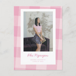 ピンクプライド卒業フラット卒業発表 ポストカード