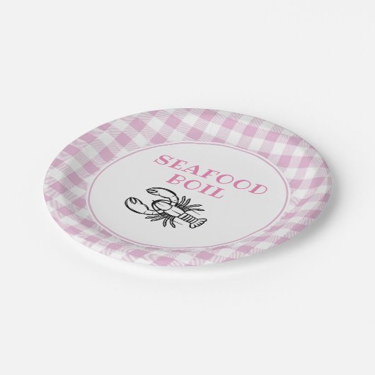 ピンクプライド魚介類の沸騰パーティー ペーパープレート (アングル)