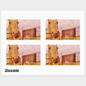 ピンクプライベートプロパティホース 長方形シール (シート)