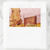 ピンクプライベートプロパティホース 長方形シール (バッグ)