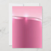 ピンクプラチ結婚ナズバンド招待状 招待状 (裏面)