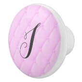 ピンクプラッシュグラムガールズベッドルームドレッサーパーソナライズされたズ セラミックノブ (右)