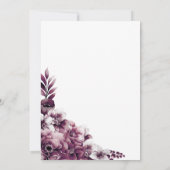 ピンクプラムフローラブライダルシャワー 招待状 (裏面)