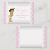 ピンクプリンセスおむつラッフルチケット エンクロージャーカード (正面/裏面)