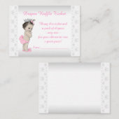 ピンクプリンセスおむつラッフルチケット エンクロージャーカード (正面/裏面)