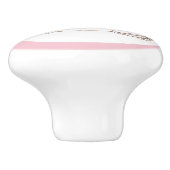 ピンクプリンセスのティアラ 陶器の取っ手 女の子らしい セラミックノブ (側面)