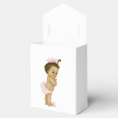 ピンクプリンセスアフリカ系アメリカ人ベビーガールシャワー フェイバーボックス (オープン)