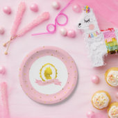 ピンクプリンセスカメオ誕生日 ペーパープレート (パーティー)