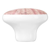ピンクプリンセスガーリー陶器取っ手 セラミックノブ (側面)