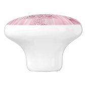 ピンクプリンセスガーリー陶器取っ手 セラミックノブ (側面)