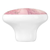 ピンクプリンセスガーリー陶器取っ手 セラミックノブ (側面)