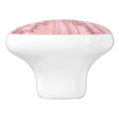 ピンクプリンセスガーリー陶器取っ手 セラミックノブ (側面)