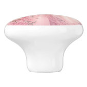 ピンクプリンセスガーリー陶器取っ手 セラミックノブ (側面)