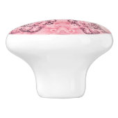 ピンクプリンセスガーリー陶器取っ手 セラミックノブ (側面)