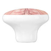ピンクプリンセスガーリー陶器取っ手 セラミックノブ (側面)