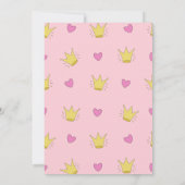 ピンクプリンセスガールズバースデーパーティー招待状 招待状 (裏面)