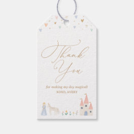 ピンクプリンセスガールバースデーパーティーギフトラベル ギフトタグ