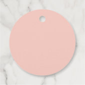 ピンクプリンセスガールバースデーパーティーギフトラベル フェイバータグ (裏面)