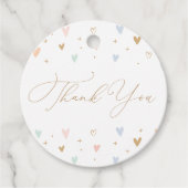 ピンクプリンセスガールバースデーパーティーギフトラベル フェイバータグ (正面)