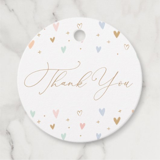 ピンクプリンセスガールバースデーパーティーギフトラベル フェイバータグ (正面)