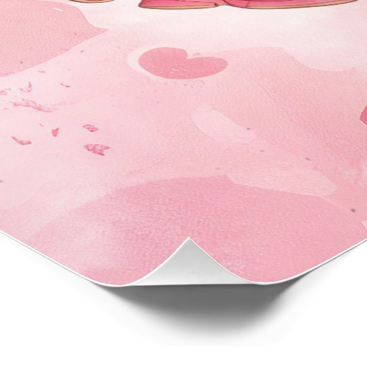 ピンクプリンセスガール誕生日へようこそ ポスター (コーナー)