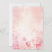 ピンクプリンセスガール誕生日パーティー招待状 招待状 (裏面)