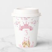 ピンクプリンセスキャッスルバタフライエンチャントパーティー 紙コップ (裏面)