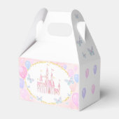 ピンクプリンセスキャッスルバースデーパーティーお願いボックス フェイバーボックス (裏面サイド)