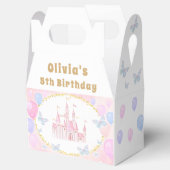 ピンクプリンセスキャッスルバースデーパーティーお願いボックス フェイバーボックス (オープン)