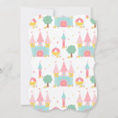 ピンクプリンセスキャッスルバースデーパーティー 招待状 (裏面)