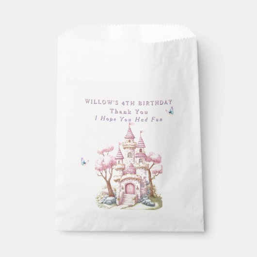 ピンクプリンセスキャッスルピンクの木々蝶 フェイバーバッグ (正面)