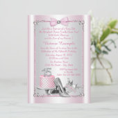 ピンクプリンセスキンセアニェラ招待状 招待状 (スタンド正面)