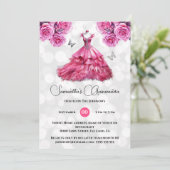 ピンクプリンセスキンセアニラファンタジーボールガウンバラ 招待状 (スタンド正面)