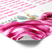 ピンクプリンセスクインセアニラ15テーブル座席表 ポスター (角)