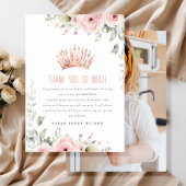 ピンクプリンセスクラウンティアラ 花の写真 誕生日 サンキューカード