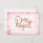 ピンクプリンセスサンキューカード サンキューカード (裏面)