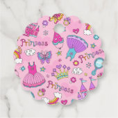 ピンクプリンセスサンキューメッセージカード フェイバータグ (裏面)