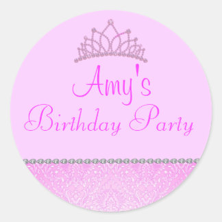ピンクプリンセスシール ラウンドシール