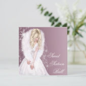 ピンクプリンセススウィート16バースデーパーティー 招待状 (スタンド正面)