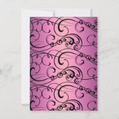 ピンクプリンセススウィート16誕生日招待状 招待状 (裏面)