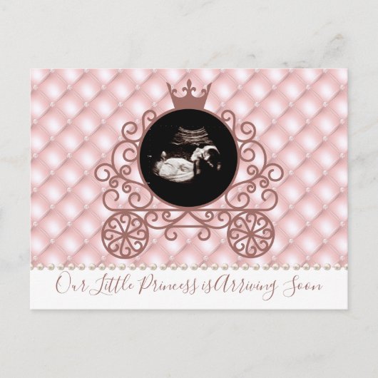 ピンクプリンセスソノグラム妊娠発表 シーズンポストカード (正面)