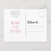 ピンクプリンセスゾウのバルーンドット1st誕生日 インビテーションポストカード (裏面)