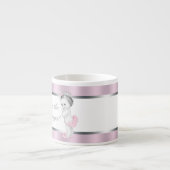 ピンクプリンセスツインガールベビーカップ エスプレッソカップ (正面)