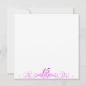 ピンクプリンセスティアラキンセアニェラ招待状 招待状 (裏面)