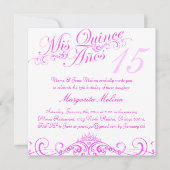 ピンクプリンセスティアラキンセアニェラ招待状 招待状 (正面)