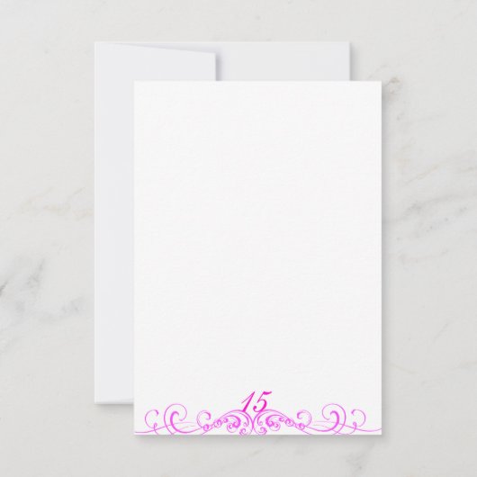 ピンクプリンセスティアラキンセアニェラRSVP 出欠カード (裏面)