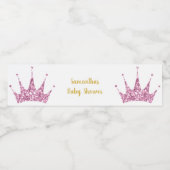 ピンクプリンセスティアラ オーダーメイド ウォーターボトル ペットボトルラベル (シングルラベル)