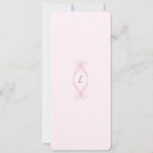 ピンクプリンセスティーパーティー誕生日 招待状 (裏面)